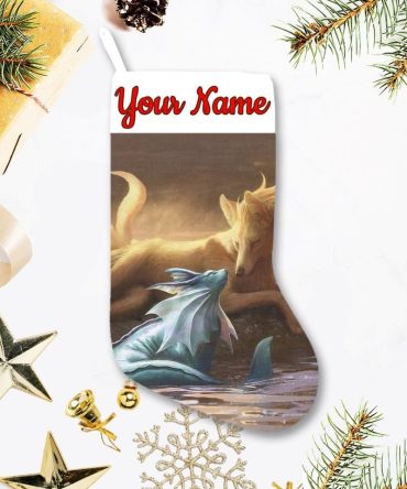 Personalized Fantasy Animal Christmas Stocking - Custom Name Holiday Décor Gift