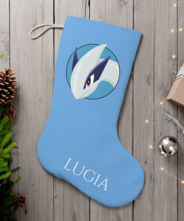 Blue Lugia Christmas Stocking - Perfect Gift For Pokémon Fans - Festive Holiday Decor