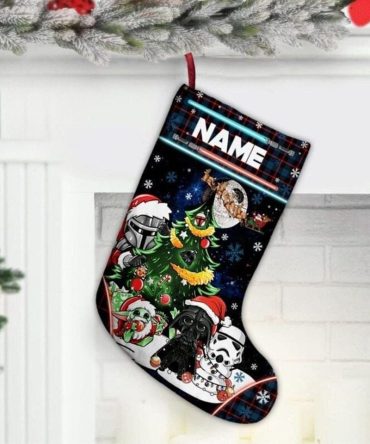 Personalized Sci-Fi Christmas Stocking - Custom Name Holiday Decor Gift