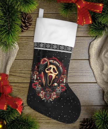 Spooky Holiday Stocking: Unique Christmas Decor – Festive & Fun Gift Idea!