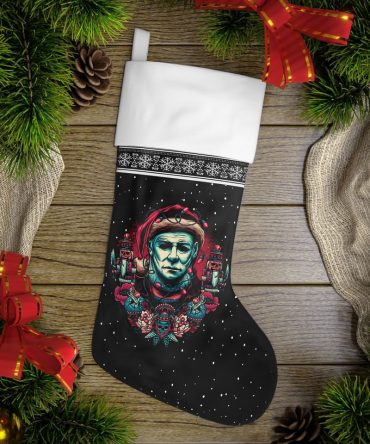 Unique Holiday Horror Stocking With Festive Design – Perfect For Christmas Decor & Gifts!