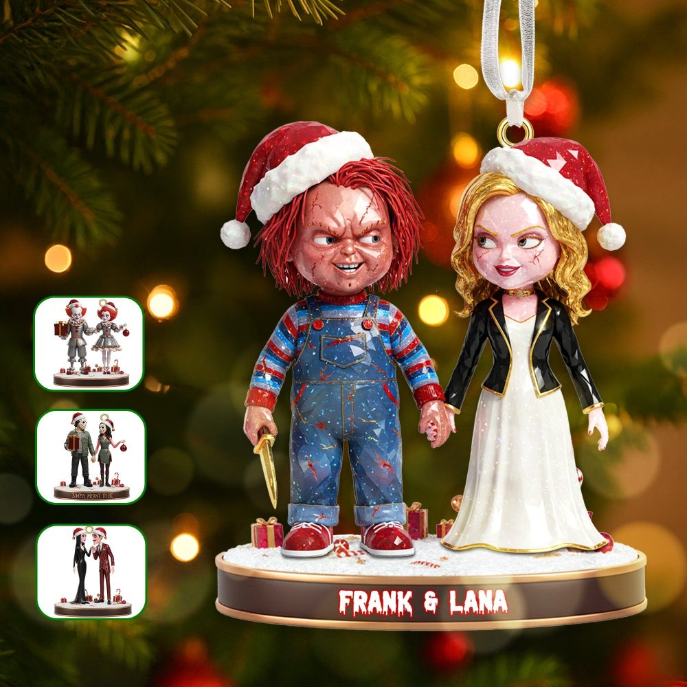 Horror Couple Ornament - Unique Personalized Gift For Couples This Christmas - Image 2