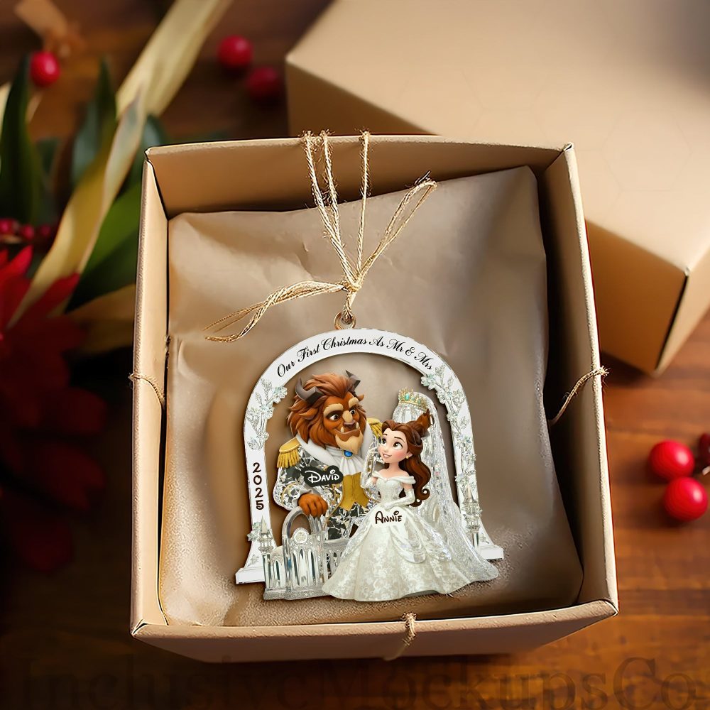 Celebrate Your Love: Personalized Couple'S First Christmas Acrylic Ornament - Unique Gift For Friends, Family, And Loved Ones - Image 4