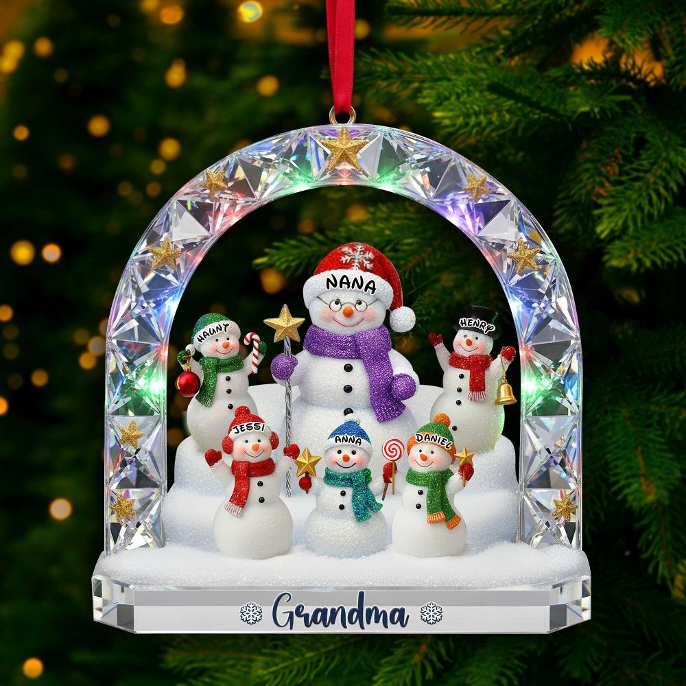 Grandma’S Snowman Family Ornament - A Cherished Personalized Christmas Gift For Grandma - Image 4