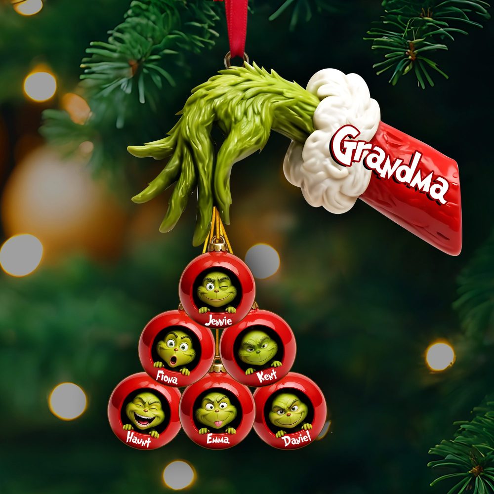 “Celebrate Family Joy With Our Green Monster Ornament” - Personalized Christmas Ornament For Family - Ideal Gift For Loved Ones - Image 2
