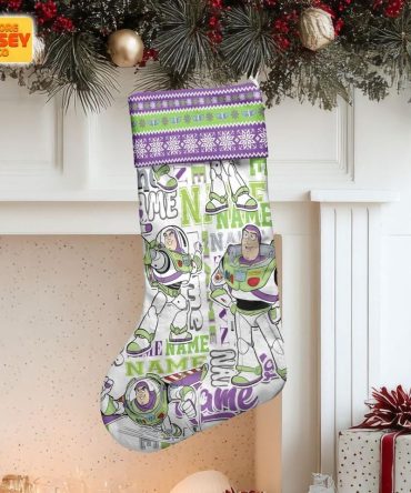 Buzz Lightyear Personalized Christmas Stocking - Festive Holiday Decor Gift