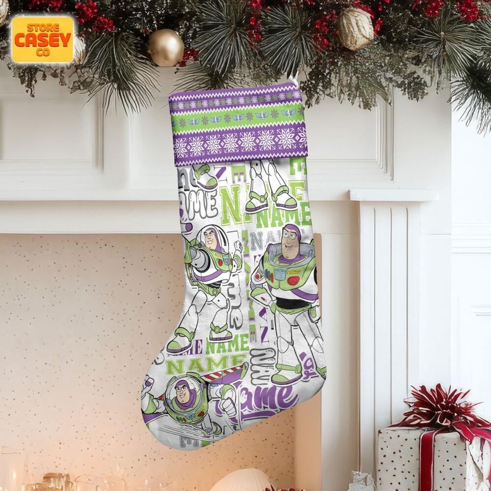 Buzz Lightyear Personalized Christmas Stocking - Festive Holiday Decor Gift