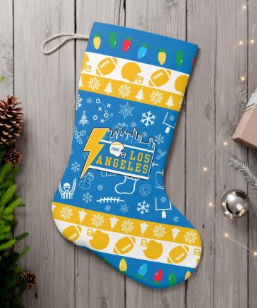 Festive Los Angeles Football Christmas Stocking – Perfect Holiday Gift!