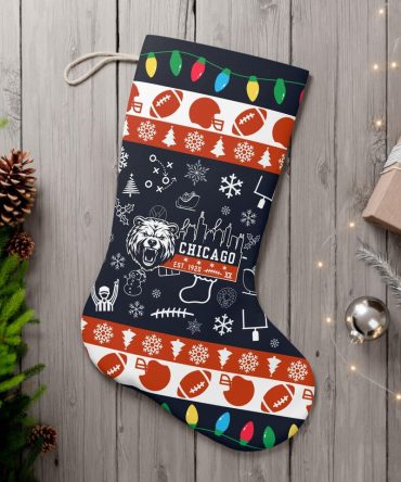 Festive Chicago Bears Christmas Stocking - Perfect Holiday Gift For Football Fans! 🎄🏈