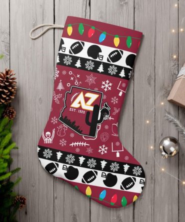 Festive Arizona Themed Christmas Stocking - Perfect For Football Fans & Holiday Decor!