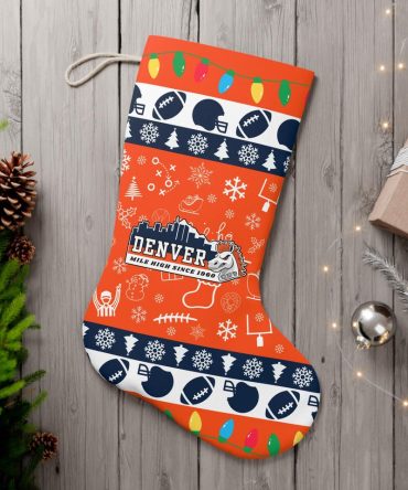 Festive Denver Holiday Stocking - Perfect Christmas Gift For Football Fans