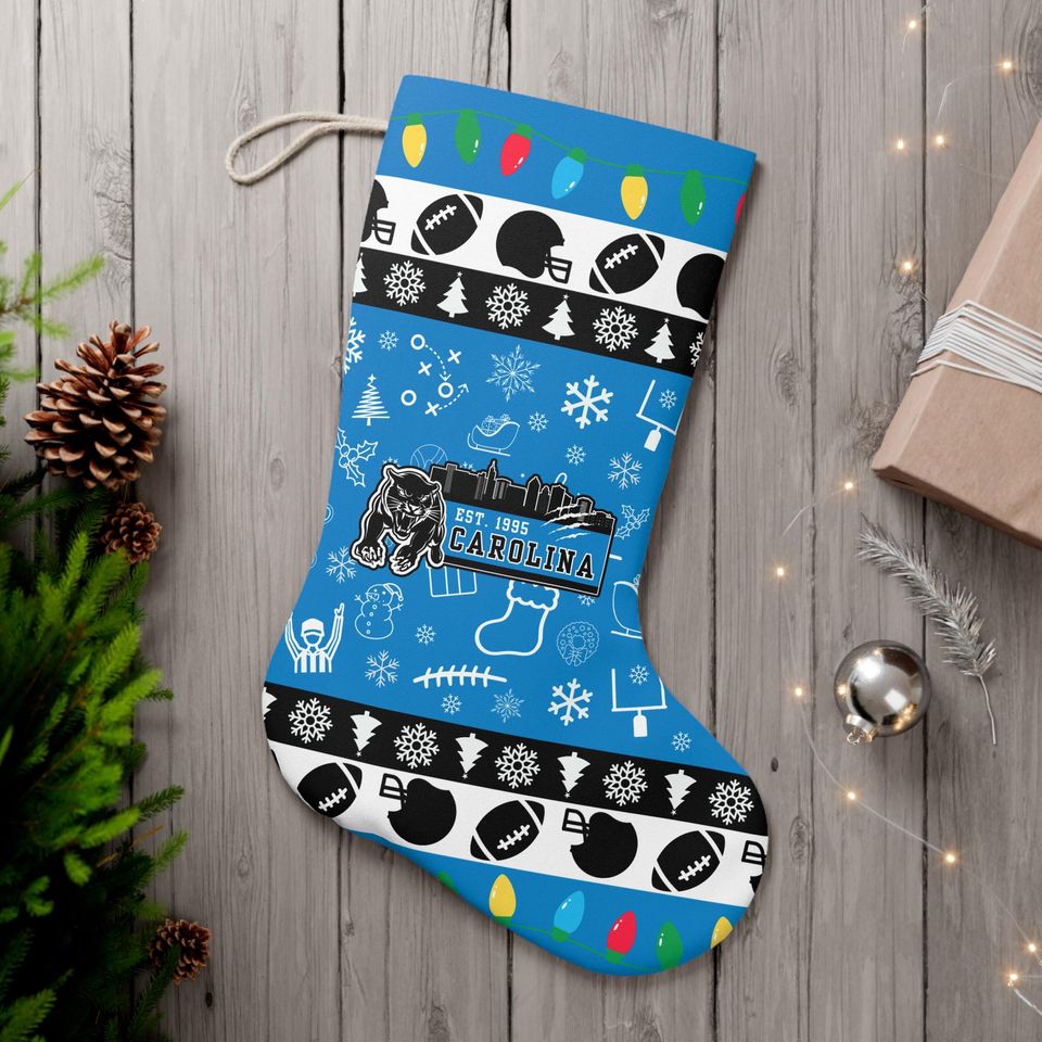 Festive Carolina Panthers Christmas Stocking - Perfect Nfl Holiday Decor Gift