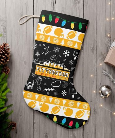 Pittsburgh Holiday Stocking - Festive Football Design For Christmas Cheer