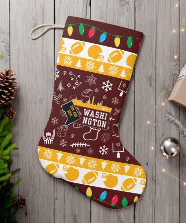 Festive Washington Football Christmas Stocking – Perfect Holiday Decor & Gift!