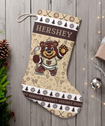 Festive Hershey Bears Christmas Stocking - Perfect Holiday Decor Gift For Fans