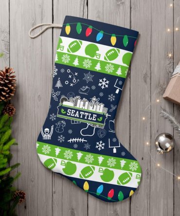 Seattle Christmas Stocking – Festive Football Design For Holiday Cheer!