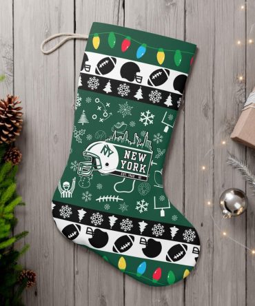 Festive New York Football Christmas Stocking - Perfect Gift For Fans & Holiday Decor