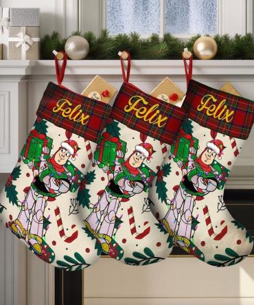 Personalized Buzz Lightyear Christmas Stocking - Festive Holiday Decor For Kids