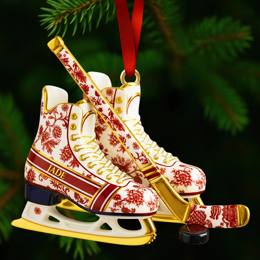 Personalized Classic Ice Hockey Ornament - Perfect Gift For Hockey Fans And Christmas Lovers - Image 3