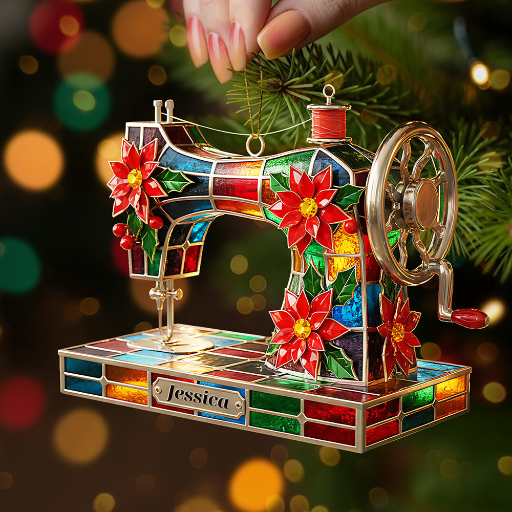 Sewing Lovers' Delight: Personalized Christmas Ornament - Image 3