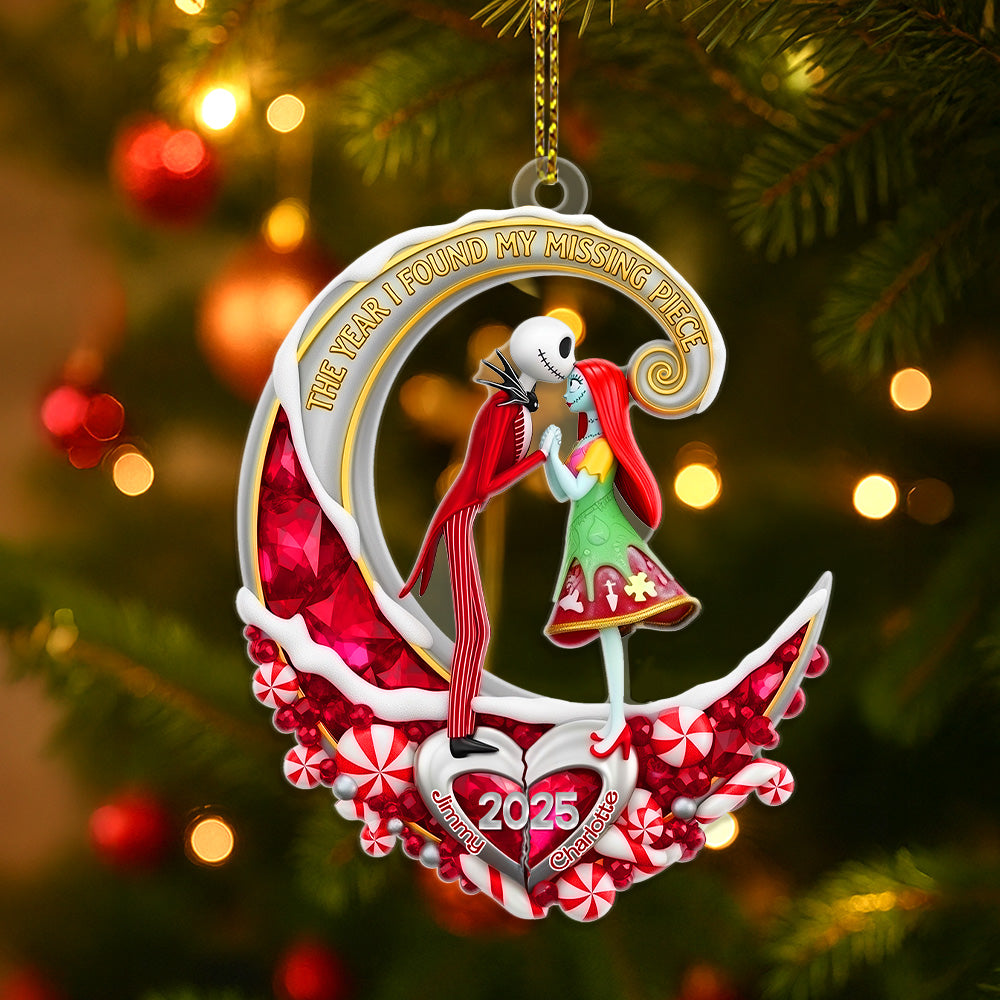 The Year I Found My Missing Piece - Personalized Acrylic Ornament - Perfect Gift For Couples & Loved Ones - Image 2