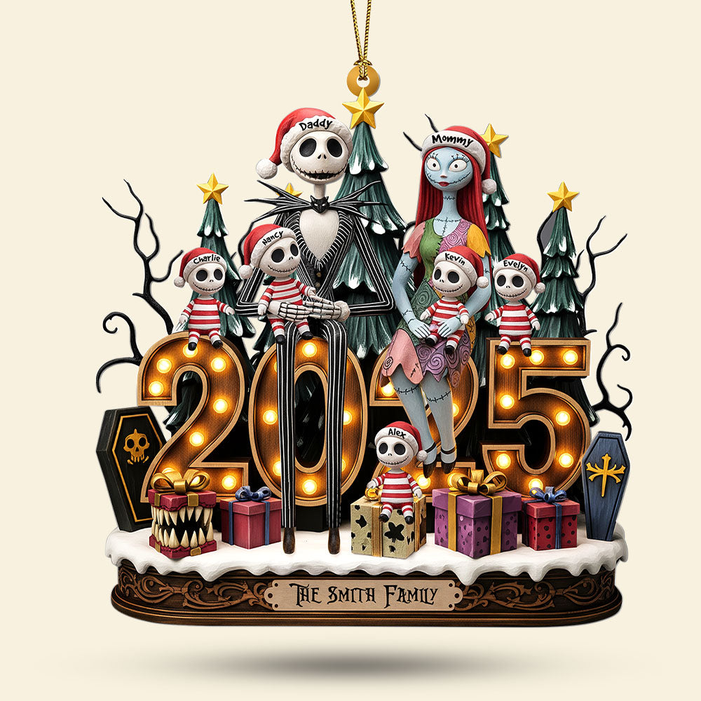 Bring Some Spooky Fun To Your Holidays! - Personalized Spooky Family Ornament For Halloween And Christmas Cheer - Image 3