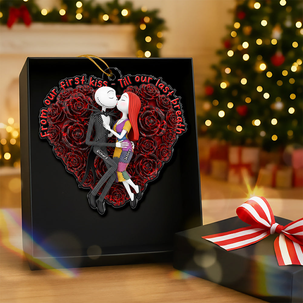 From Our First Kiss - Spooky Love Christmas Ornament , Personalized Gifts For Couples - Image 4