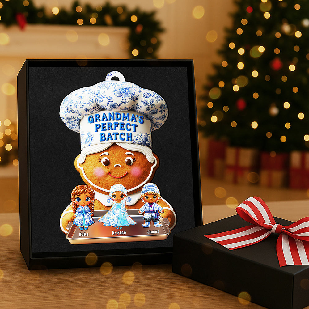 Grandma'S Perfect Batch Ornament - Personalized Christmas Gift For Grandma And Family