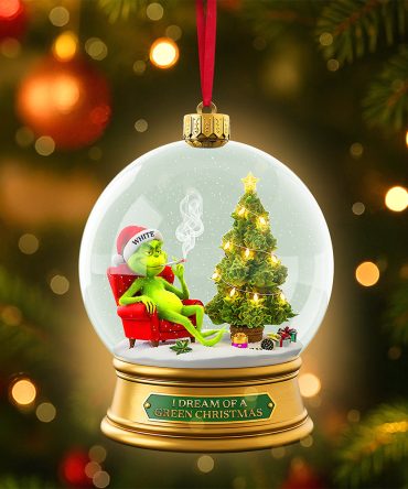 I Dream Of A Green Christmas - Personalized Green Chill Monster Ornament For Herb Lovers