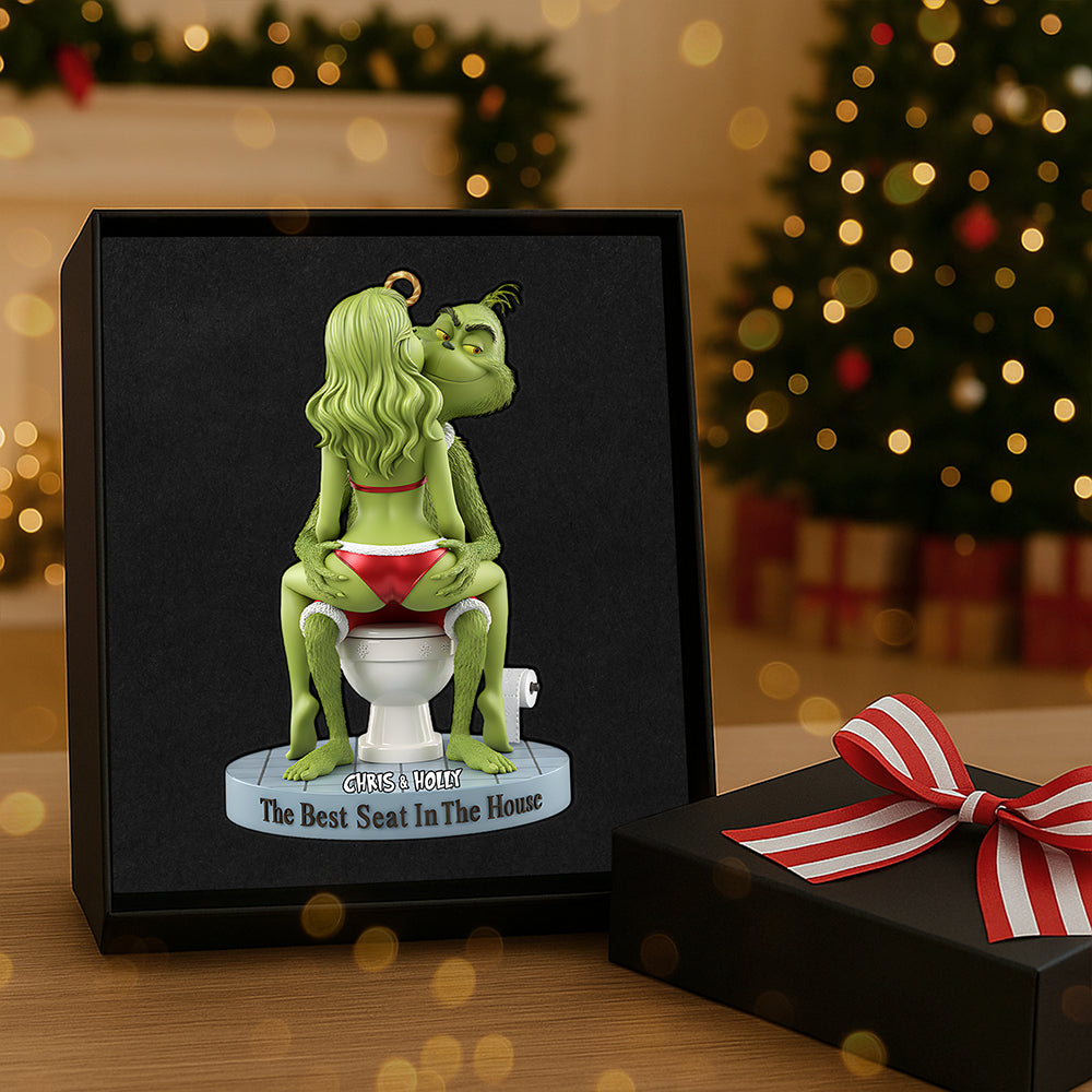 The Best Seat In The House - Funny Personalized Couple Acrylic Ornament - Custom Gift For Couples, Friends, And Family - Image 3