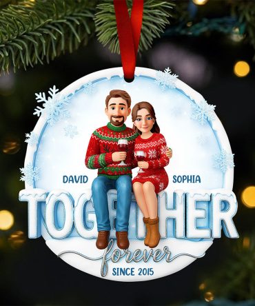 Together Forever Christmas Ornament - Personalized Gifts For Couples