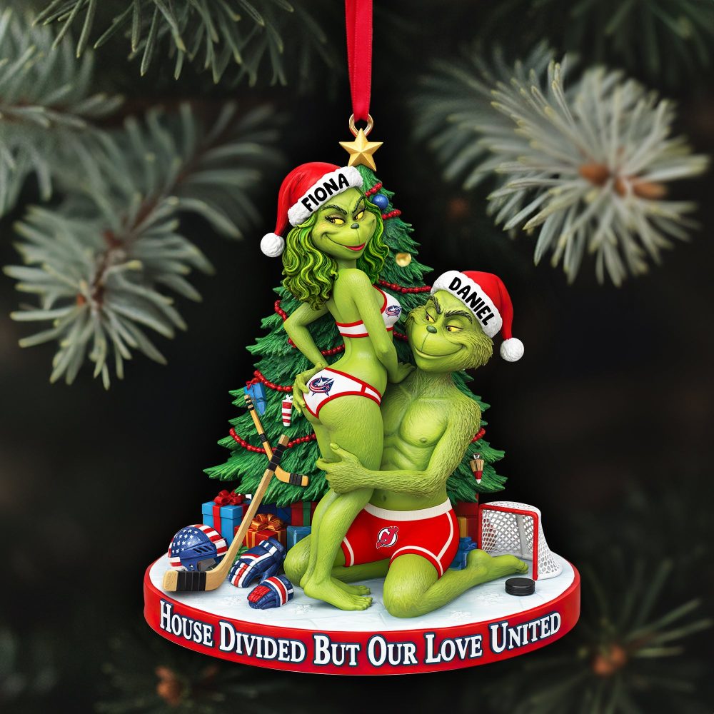House Divided But Our Love United - Personalized Christmas Ornament For Couples - Image 4