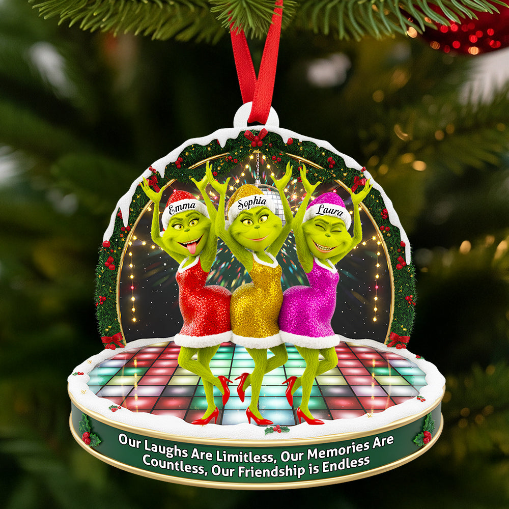 Dancing Besties Christmas Ornament - A Perfect Personalized Gift For Friends - Image 2