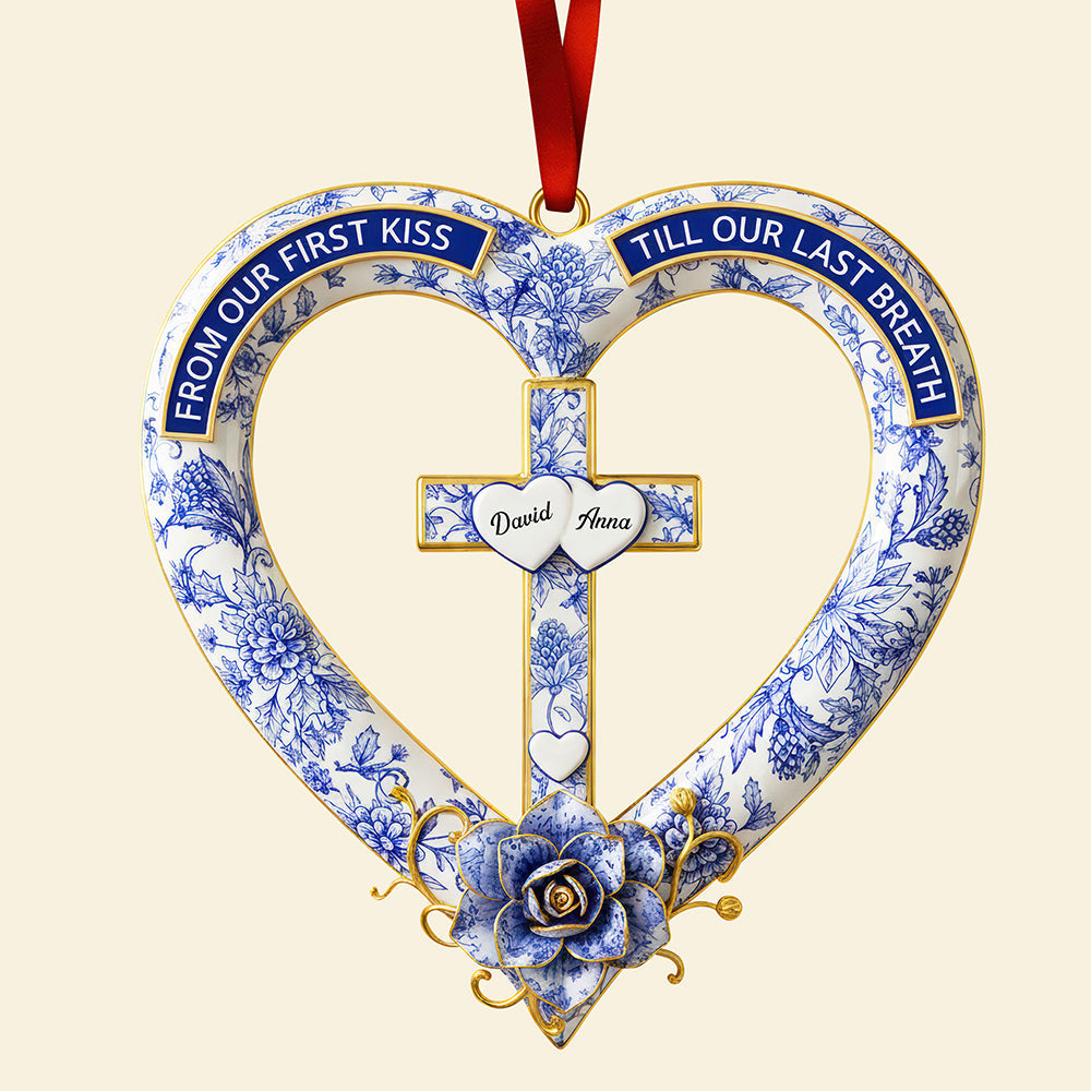 From Our First Kiss Till Our Last Breath - Personalized Christmas Ornament For Couples - Image 4