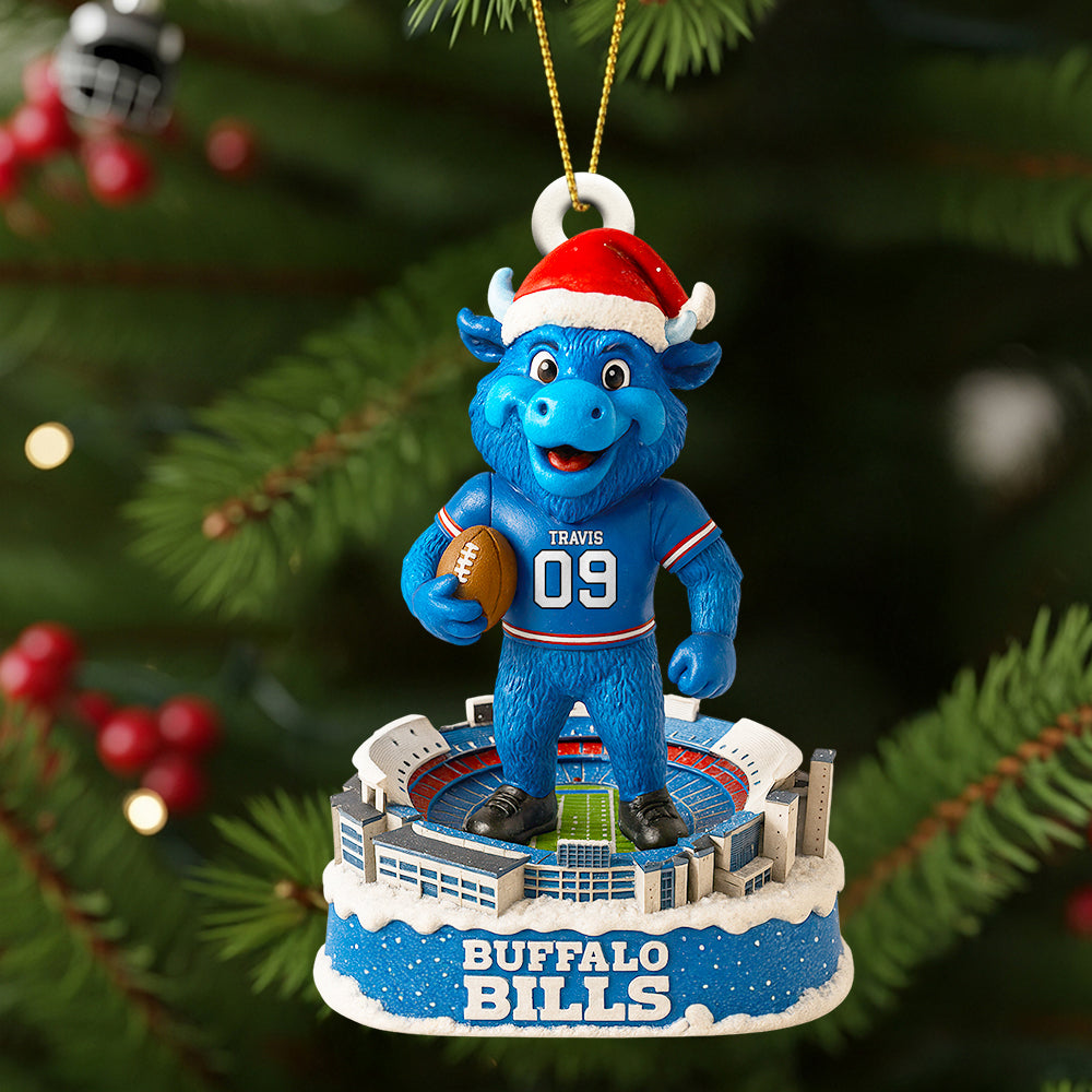 Celebrate Football Spirit With This Personalized Stadium Christmas Ornament - A Unique Gift For Football Enthusiasts!