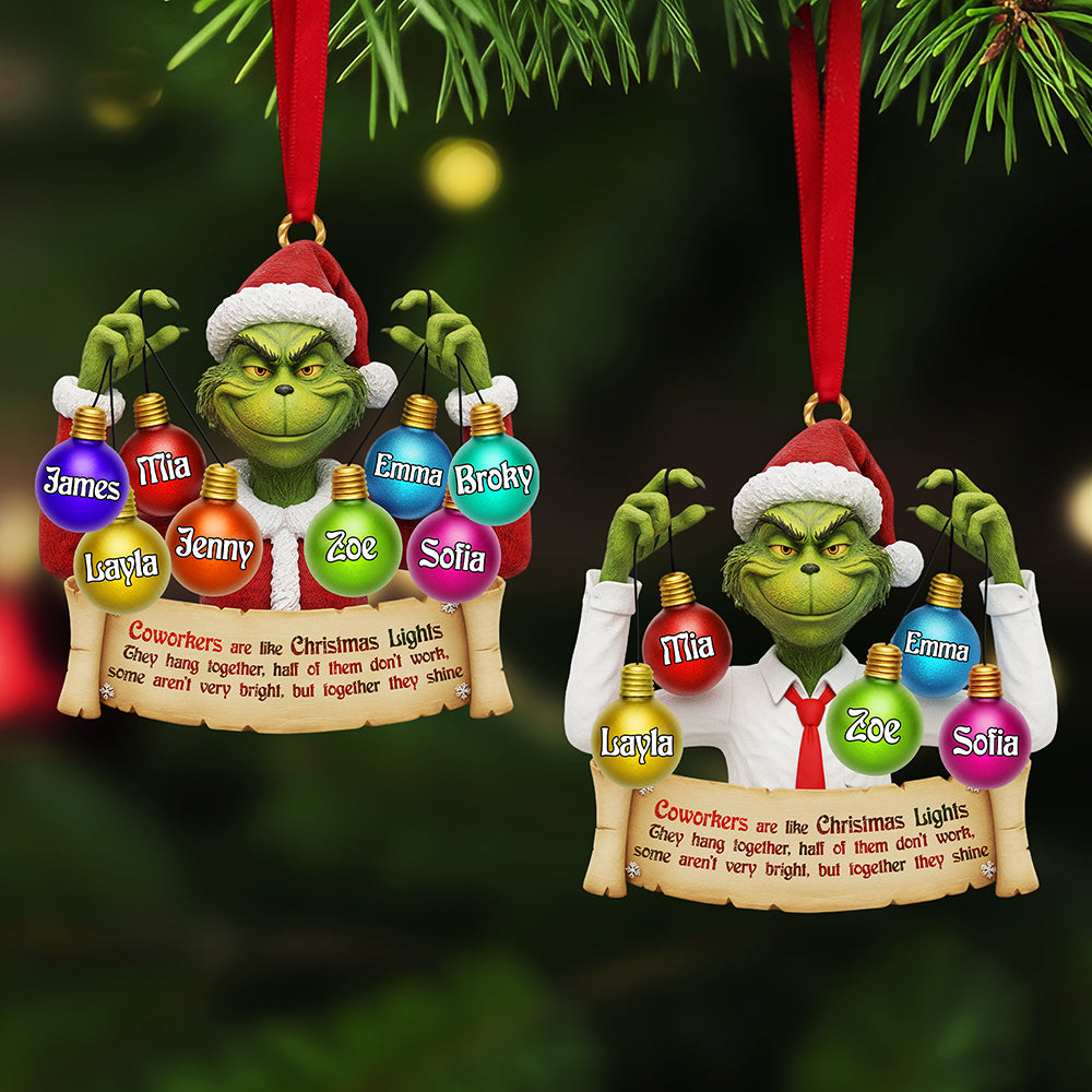 Coworkers Are Like Christmas Lights - Personalized Acrylic Ornament For Christmas - Custom Gift For Friends, Family, And Colleagues - Image 2