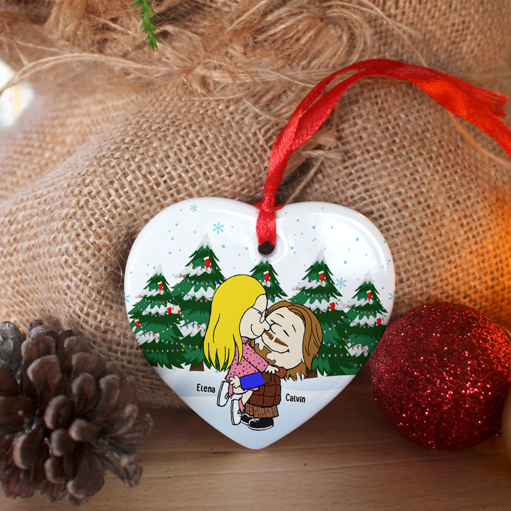 Custom Romantic Couple Ceramic Ornament - Perfect Valentine'S Day Gifts - Image 3