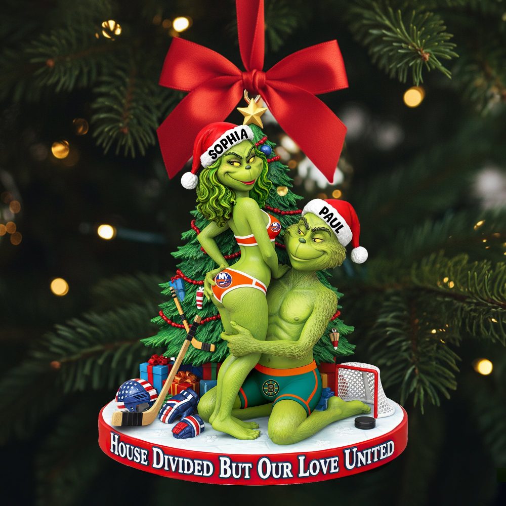 House Divided But Our Love United - Personalized Christmas Ornament For Couples - Image 5