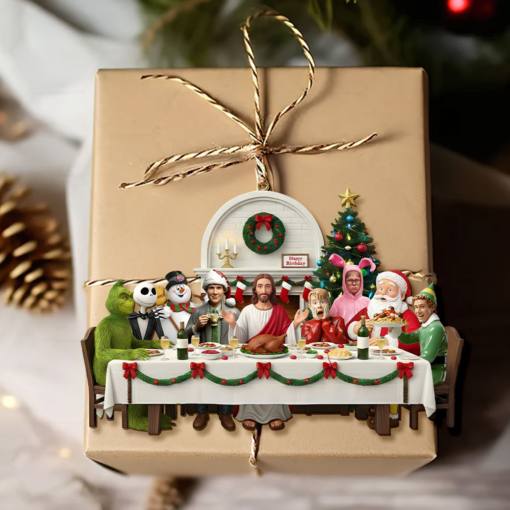 Celebrate Christmas With Jesus Christ Ornament - Personalized Gift For Believers & Classic Movie Fans - Image 2