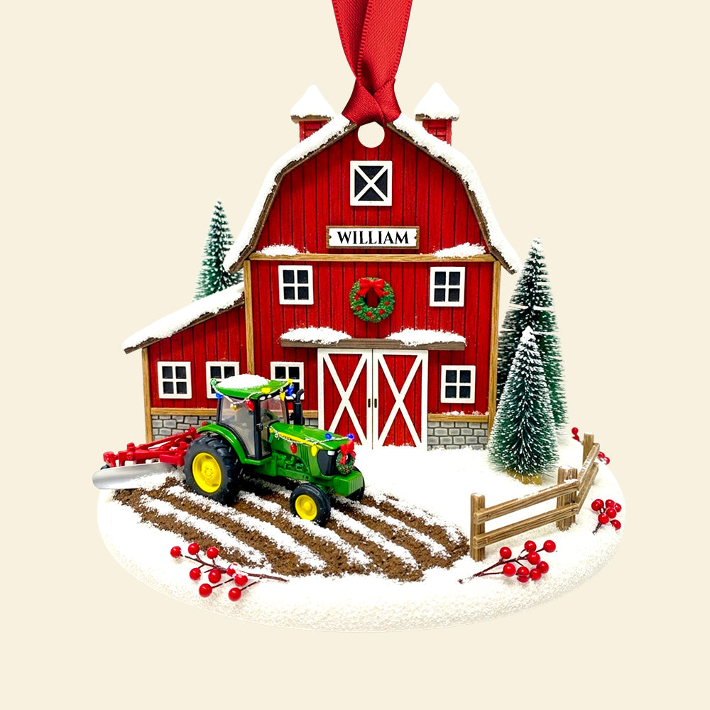 “For The Love Of Tractors!” - Personalized Tractor House Ornament - Unique Gift For Tractor Enthusiasts - Image 3