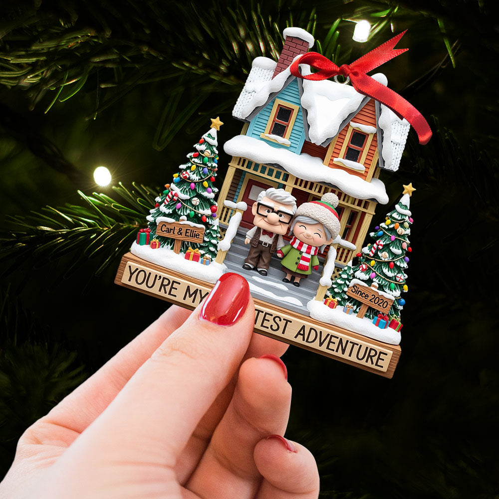 You'Re My Greatest Adventure - Personalized Old Couple Ornament - Image 3