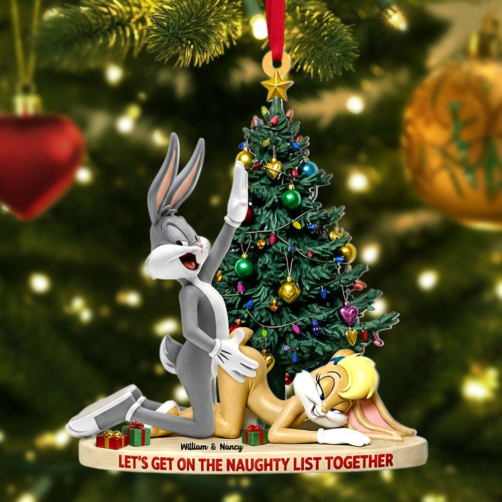 Let'S Get On The Naughty List Together - Joyful Couple Christmas Ornament - Personalized Gift For Couples