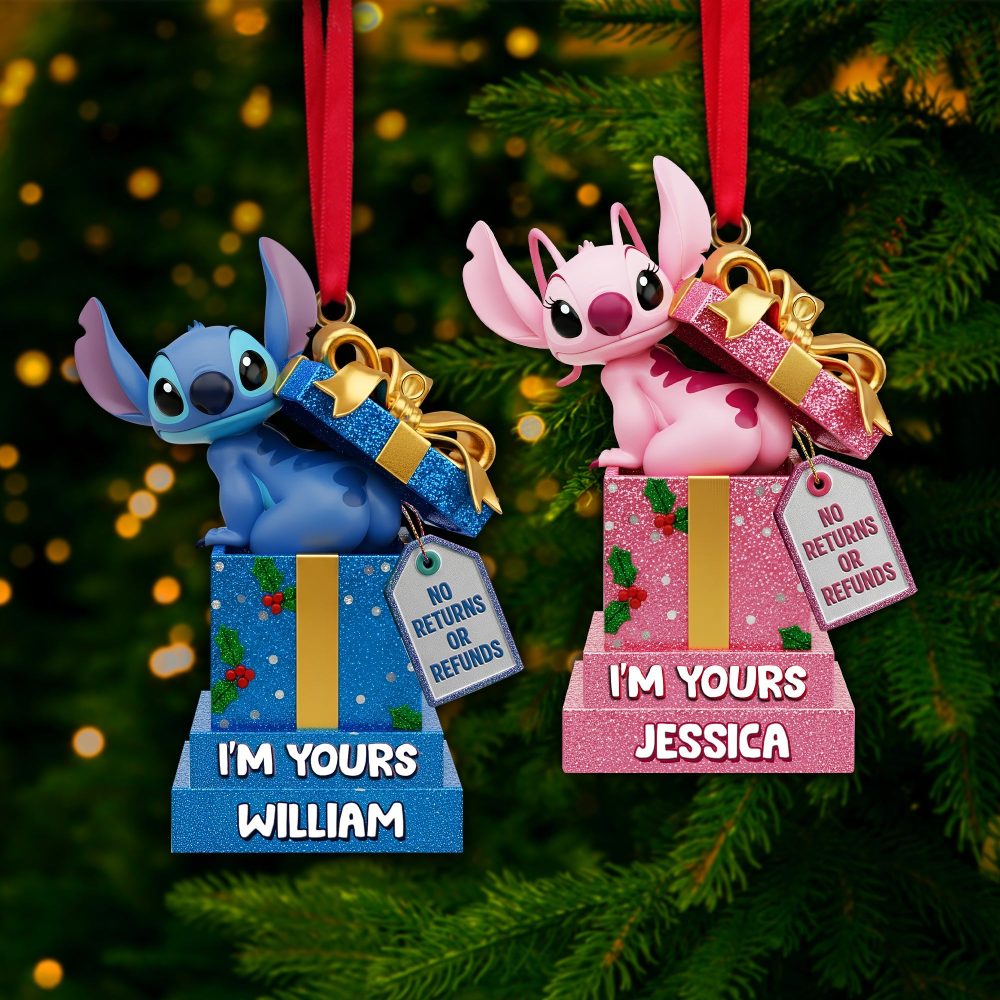 Funny Alien Couple Ornament - Personalized Christmas Gift For Couples