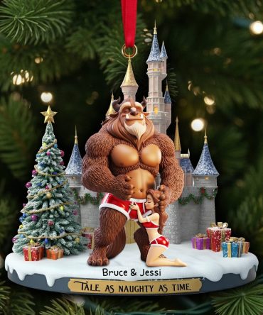 Tale As Naughty As Time - Personalized Christmas Ornament For Couples
