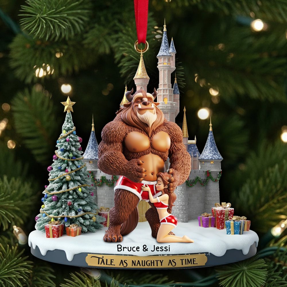 Tale As Naughty As Time - Personalized Christmas Ornament For Couples
