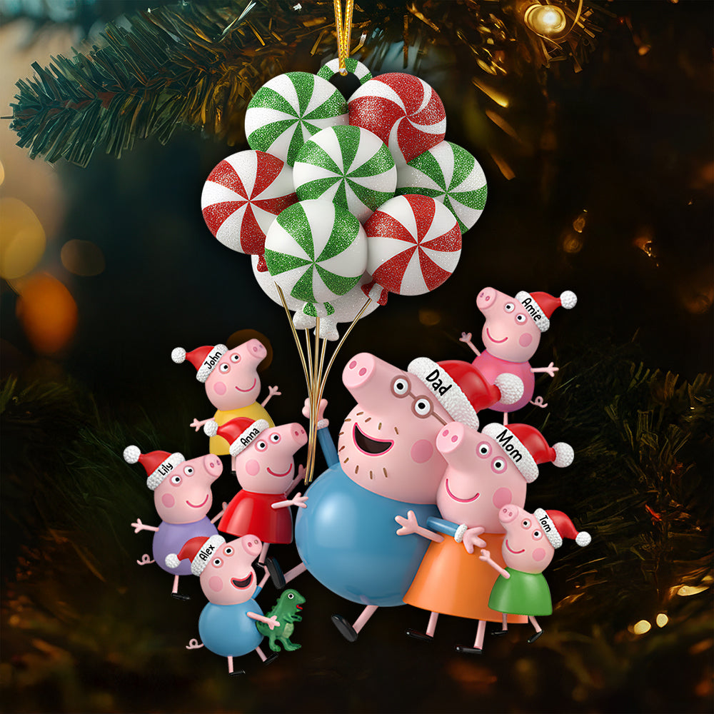 Celebrate Family Joy With Customized Love - Festive Family Fun Christmas Ornament - Personalized Gifts For Parents, Kids, And Grandparents - Image 2