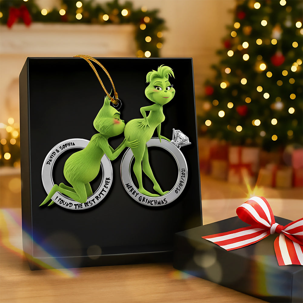 I Found The Best Butt Ever - Naughty Couple Christmas Ornament , Personalized Gift For Couples - Image 4