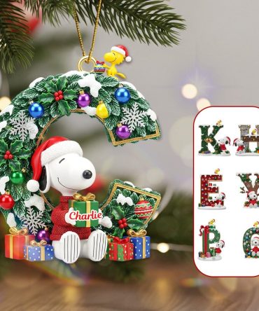 Celebrate The Season With Joy – Personalized Christmas Alphabet Acrylic Ornament