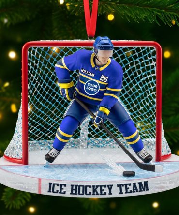 Scoring Memories With Every Shot - Personalized Ice Game Ornament - Custom Gift For Sports Enthusiasts
