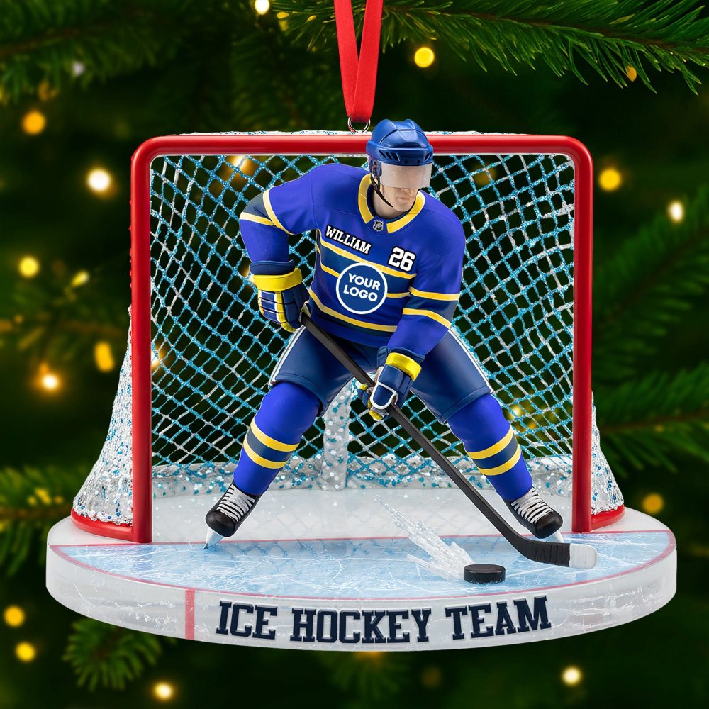 Scoring Memories With Every Shot - Personalized Ice Game Ornament - Custom Gift For Sports Enthusiasts